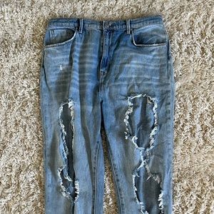 Urban outfitters mom fit jeans, ripped, gently worn